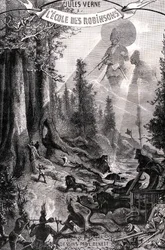 Frontispis powieści Julesa Verne