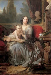 Maria Brignole-Sale, księżna Galliera, z synem Filippo