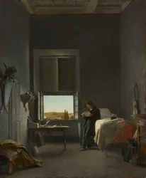 Artysta w swoim pokoju w Villa Medici, Rzym, 1817.