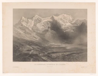 Widok na góry Jungfrau, Mönch i Eiger La Jungfrau, le Mönch et l
