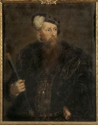 Gustave I Vasa de Suede - Portret króla Gustawa I Szwecji (1496-1560), autorstwa Pascha, Lorenza, Młodszego (1733-1805). Olej na płótnie, ok. 1768. Wymiar : 98,5x78,5 cm. Muzeum Narodowe w Sztokholmie