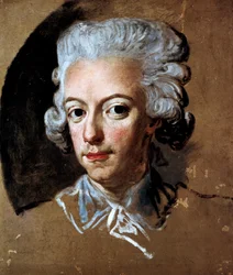 „Portret króla szwedzkiego Gustawa III (1771-1792) Obraz Lorens Pasch (1733-1805)