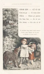 Charles, Cecile, Courage, Lemon tree, Dog, Mushrooms, Doves, Cherries, Curious, Curiosite, strona 16 - Alphabet by Mademoiselle Lili, by L. Froelich and by a dad (Hetzel himself). Bibliotheque  Magasin d