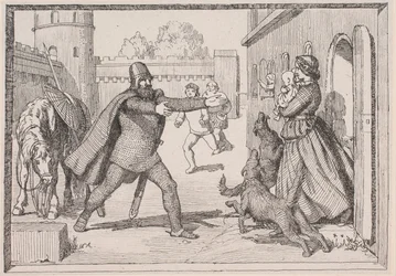 Ilustracja do wiersza Adama Oehlenschlägera „Dwie wieże kościelne”