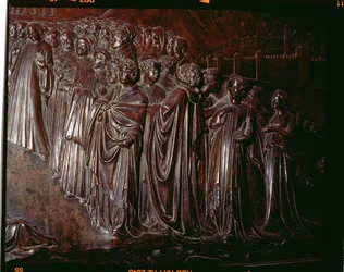 Sanktuarium św. Zenobiusza, fragment tłumu, 1432-5 fragment brązu z 97641