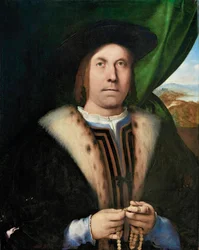 Portret mężczyzny z różańcem, ok. 1515-1520.