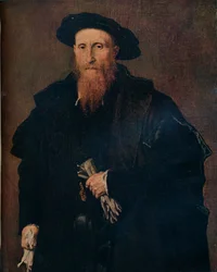 Portret dżentelmena w rękawiczkach, 1543, 1930.