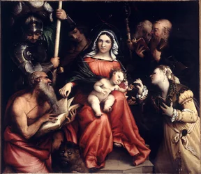 Mistyczne zaślubiny św. Katarzyny, 1524.