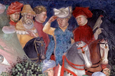 Orzeczenie św. Jana Chrzciciela tłumom, szczegół (Fresco