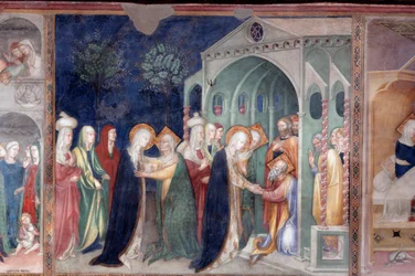 Nawiedzenie Maryi do św Elżbiety i św Zachary (Fresco