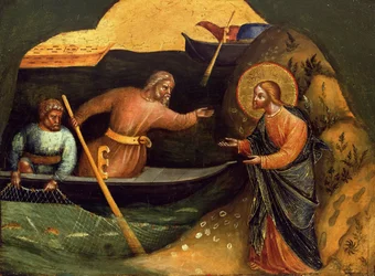 Powołanie Apostołów Piotra i Andrzeja Predella Panel, ok. 1370.