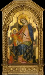 Madonna z Dzieciątkiem na tronie z Dwoma Darczyńcami, ca. 1360-65.
