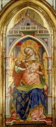 Dziewica i Dzieciątko. Obraz Lorenzo Veneziano (XIV wiek)