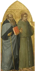 Święci Franciszek i Antoni Opat, ok. 1400 (tempera i złoto na desce, limonka)