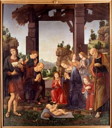 Adoracja pasterzy Obraz Lorenzo di Credi (1458-1537) XV w. Niedz. 2,24x1,96 m Florencja, galeria degli Uffizi (Biura)