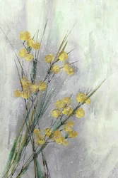 Delikatne żółte motywy botaniczne