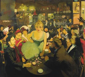 W klubie Aristide Bruants Montmartre Le Mirliton, 1886-1887