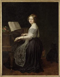 Portret sopranistki Jenny Lind (1820-1887), autorstwa Ashera, Louisa (1804-1878). olej na płótnie