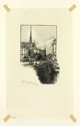 Pont Saint-Michel, płyta dwunasta z Le Long de la Seine et des Boulevards