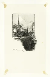 Pont Saint-Michel, płyta dwunasta z Le Long de la Seine et des Boulevards