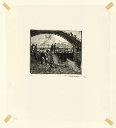 Śluza Canal Saint-Martin, płyta szósta z Le Long de la Seine et des Boulevards
