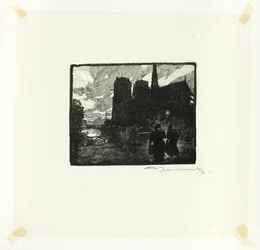 Notre-Dame, wieczór, płyta ósma z Le Long de la Seine et des Boulevards