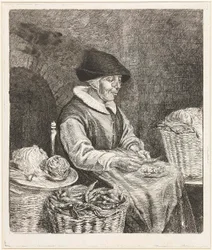 Coclers, L B, Stara kobieta maczająca fasolę (1780, Rijksmuseum Amsterdam)