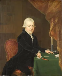 Jan Bernd Bicker (1746-1812). Portret nieznanego mężczyzny.[1] Tytuł alternatywny lub tytuły alternatywne: Jan Bernd Bicker (1746-1812).[3] Portret Jana Bernda Bickera (1746-1812), kupca i bankiera w Amsterdamie, w 1796 roku przewodniczącego Zgromadzenia