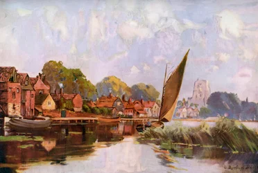 Na rzece w Beccles, Suffolk, 1924-1926.
