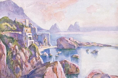 Wyspa Capri, z Hutchinsons Picturesque Europe wydanej przez Hutchinson & Son, ok. 1930