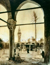 Meczet, Kair, Egipt, 1928