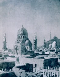 Grobowce kalifów, Kair, Egipt, 1928