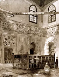 Grób w meczecie, Kair, Egipt, 1928