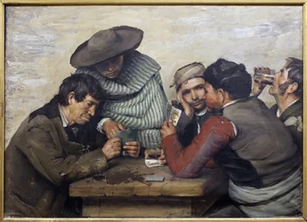 Hiszpanie. Obraz Louis Capdevielle (1850-1905), olej na płótnie