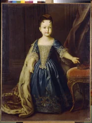 Portret wielkiej księżnej Natalii Pietrownej Rosji (1708-1728). Najstarsza córka Piotra I Le Granda (1672-1725) i Katarzyny I (1684-1727). Obraz Louisa Caravaque (1684-1754), olej na płótnie