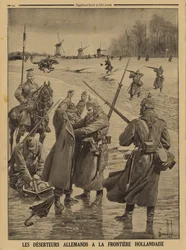 Dezerterzy z armii niemieckiej zatrzymani na granicy z Holandią, I wojna światowa