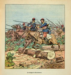 Armee of the Loire, Eugene Sergent, dit Grenest, zilustrowane przez Louisa Bombleda (1862-1927) (Wojna francusko-niemiecka; kampania 1870-1871): Bitwa pod Ladon 22 listopada