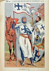 Templariusze, ilustracja z „Historii Francji” Jules