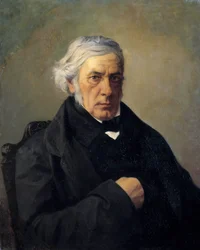 Portret filozofa Victora Cousina (1792-1867) Obraz Louis Claude Mouchot (1830-1891). 19 wiek. Ciemny. 0,73 x 0,60 m - Portret filozofa Victora Cousina (1792-1867). Obraz Louis Claude Mouchot (1830-1891). 19 wiek. 0,73 x