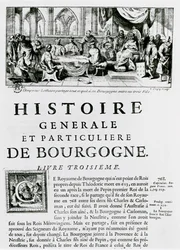 Frontyspis „Histoire de Bourgogne”, przedstawiający cesarza Lotara