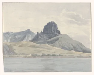 Widok na wybrzeże Pentidatilo po drugiej stronie przylądka Spartivento Vue de la cote de Pentidatilo au delà du Cap de Spartivento (tytuł obiektu) Voyage en Italy i Sicile et à Malte - 1778 (tytuł serii)