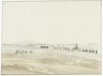 Procesja w de omgeving van Cerignola Procesja opuszczająca Cerignola (tytuł na przedmiocie) Podróże po Włoszech, Sycylii i Malcie - 1778 (tytuł serii)