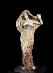 Natura odsłonięta przez naukę, rzeźba z marmuru i onyksu autorstwa Louisa-Ernesta Barriasa (1841-1905), 1899. Paryż, Musée d