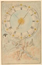 Tarcza zegara ze znakami zodiaku