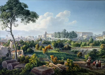Widok na wzgórze Eskwilin, Rzym, ok. 1800 r.