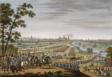 Wjazd Francuzów do Moskwy, 14 września 1812, rycina Edme Bovinet (1767-1832) (akwatinta)