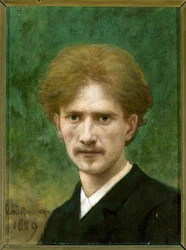 Portret Ignacego Jana Paderewskiego (1860-1941) par Schuetzenberger (Schutzenberg), Ludwika Fryderyka (1825-1903). olej na płótnie