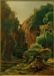 L. Gurlitt, skalisty wąwóz w pobliżu Sorrento