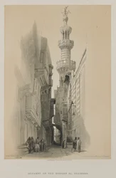 Egipt i Nubia, Tom III: Minaret Meczetu El Rhamree