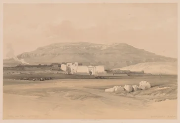 Egipt i Nubia: Tom II - nr 20, Medinet Abou, Teby, 1838.
